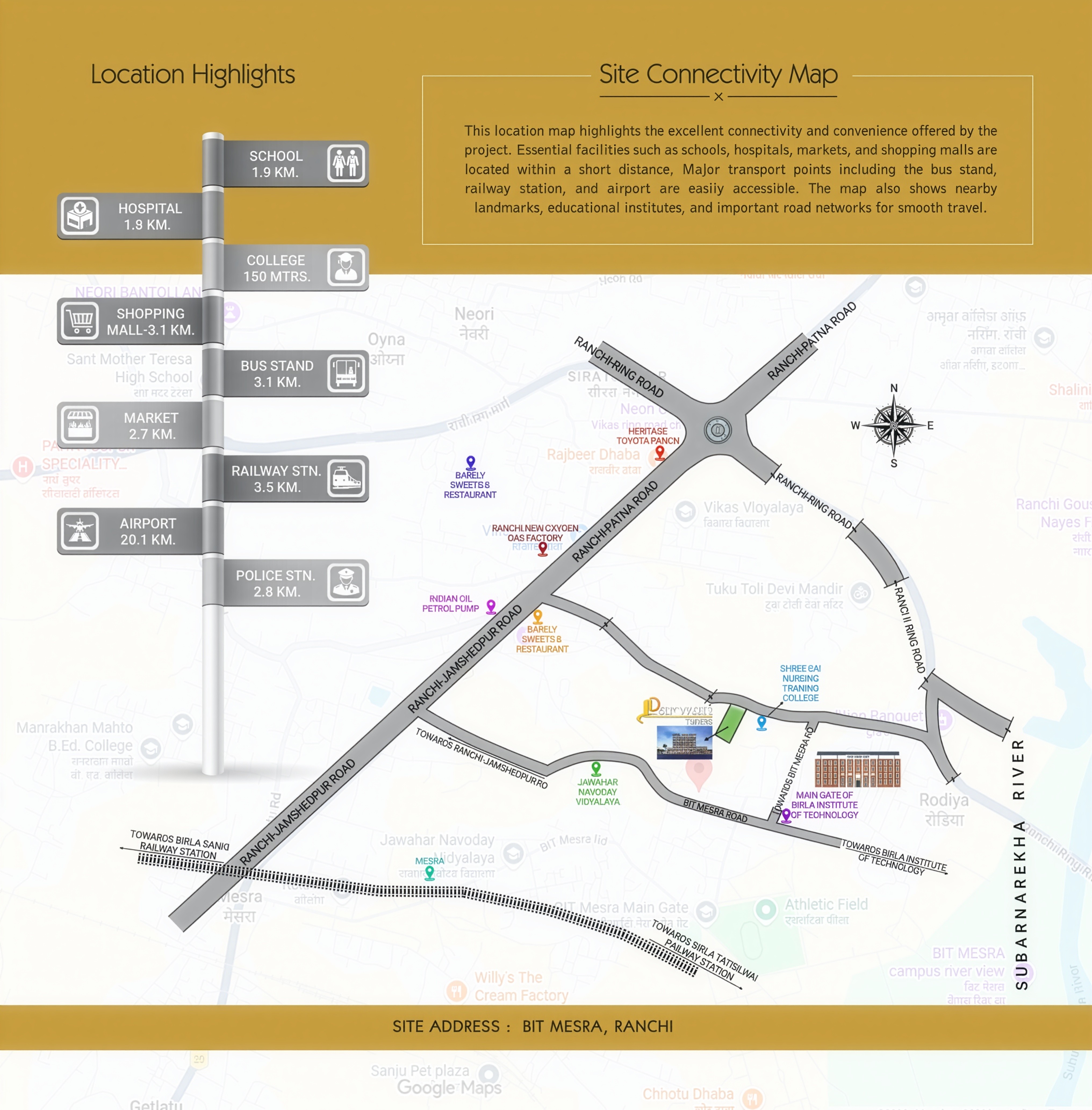 Parwati Towers Location Map